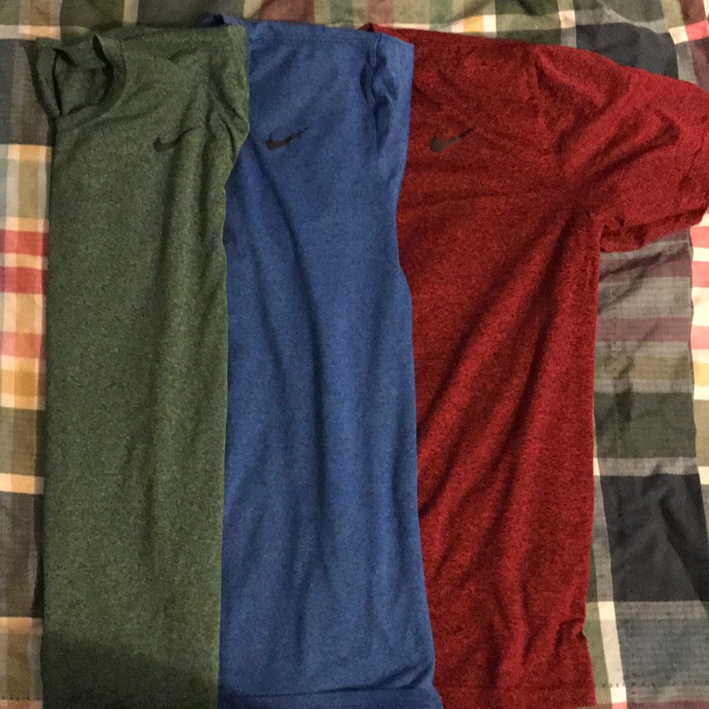 Nike heather dri-fit shirts.